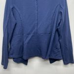 Caslon  Open Front Long Sleeve Blue Women's Cotton Cardigan Sz Large Side Pockets Photo 9