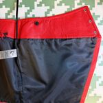 Zadig & Voltaire  Red Leather Panel Mini Skirt Asymmetric Hem Size 36 Small NWT Photo 8