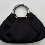 Lord and Taylor Vintage Black Satin Small Clutch Bag Metal Evening Designer Photo 0