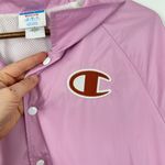 Champion  Women's Coaches Jacket Light Pink with Red Orange‎ Detail Size Medium Photo 2