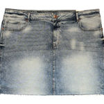 Maurice's  Vintage High Rise Light Wash Fray Hem Denim Jean Skirt Women’s 22 Photo 0