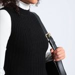 Topshop  Black Long Ribbed Sleeveless Maxi Dress Size 4-6 Photo 1