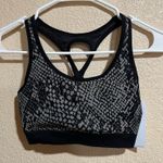 Spiritual Gangster NWT black gray snake scoop neck seamless sportsbra brami Photo 0