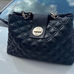 Kate Spade ♠️ Elegant Black Leather Quilted Handbag Photo 13