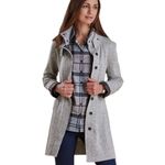 Barbour Women’s Size M Millfire Knit Sweater Jacket Gray Tartan Preppy Old Money Photo 1