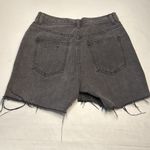 White Fox Boutique White Fox Asymmetrical Waistband Let’s Go Shorts Black Acid Denim, Size XS Photo 6