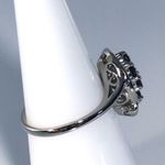 14KT SOLID WHITE GOLD DIAMOND & SAPPHIRE VINTAGE .64 TOTAL CARAT RING Photo 5