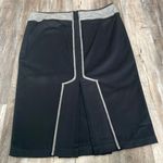 Vivienne Tam  Vintage Black Houndstooth Trimmed Pencil Skirt Photo 2