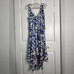 Alexis  x‎ Target Women’s XS Sleeveless Elegant Floral Midi Cocktail Blue Dress Photo 3