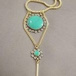 Vanessa Mooney 💕💕 Gold Turquoise Stone Necklace Photo 0