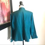 Adrianna Papell Jacket Shirt Green Teal Plus 16W Formal Oversized Workwear Photo 4