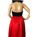 Vintage Victoria Royal Hong Kong Beaded Halter Gown Red Black Tassel Dress Small Photo 11