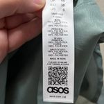 ASOS  Teal Shirred Skater Dress Long Sleeve Babydoll Mini Dress Smocked Size 6 Photo 5