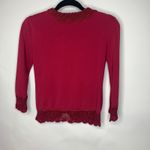 Joseph A Y2K  Red Crochet Trim Cardigan Sz Medium Front tie Photo 5