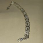 Brighton Bracelet Filigree Rectangular Link Silver Tone Heart Chain Extension Photo 8