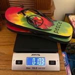 Peace Dog Tie Dye Flip Flops 41/42 EU (Approx Size 10) Hippie Boho Festival Green Photo 5