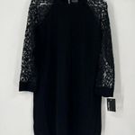 Enfocus Studio NWT En Focus Studio Black Sheath Dress 8 Demure Classy Lace Sleeves Feminine Photo 0
