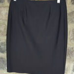 Ecru Black Pull On Pencil Skirt Woman's Small Business Career Stretch Scuba Photo 0