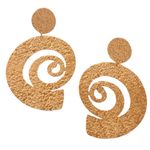 Pretty Little Thing Gold Textured Swirl Disk Statement Earrings Photo 1