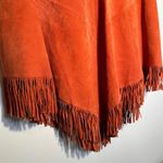 MetroStyle  Authentic Leather Poncho Size S Orange Photo 4