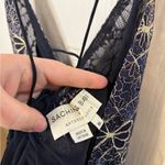 Anthropologie Sachin & Babi Navy and Gold Lace Dress Photo 6