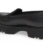 Aquatalia New Hayley Black Platform Chunky Loafers Lug Sole Leather Size 8.5 Photo 1