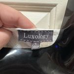 Luxology Women's White Eyelet Lace Blouse S Boat Neck Short Sleeve Photo 4