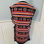 VTG Blanket Llama Southwestern Style 70's Sear's Open Side Sweater Vest OSFA Red Size M Photo 5