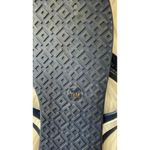Tory Burch Navy Blue Leather Sandals with White Straps Photo 4