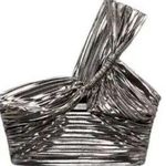 ZARA Metallic One Shoulder Crop Top Photo 0