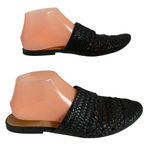Salt + Umber Black Woven Leather Weaves Mules Slip On Flats Women’s 9 Feminine Photo 0