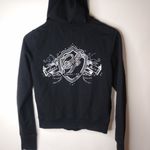 Sean John  S Y2K Zip Front Logo Hoodie in Black White Photo 1