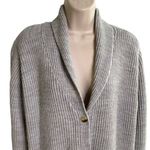Outside Influence Gray Ribbed Knit Cardigan Sweater Pockets Plus Size 2X u Photo 1