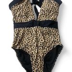 Leopard One Piece Swimsuit‎ Brown Photo 0