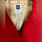 Gap  Women's Pea Coat Sz S Red Wool‎ Classic Jacket Outerwear Button Up Photo 5