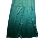 Capulet Emerald Green Satin Slip Maxi Dress Spaghetti Straps Double Slit Size S Photo 11
