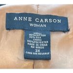 Anne Carson  Women's Brown Black Animal Print Jacket Two Button‎ Pockets Size 3X Photo 4