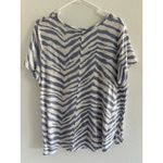 Tahari  Top Womens 2XL White Blue Linen Beach Coastal Resort Travel Lightweight Photo 1