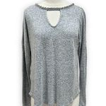 Jennifer Lopez Grey Heather Swing Top with Rhinestones Size Small Photo 0