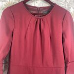 J.Crew  Burgundy Bell Sleeve Sheath Dress Size 6 Lined Stretch Work Cocktail Photo 3