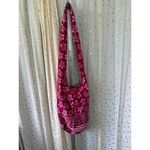 Unbranded 100% Cotton Tropical Turtle All Over Sling Oversized Crossbody Bag Pink Photo 4