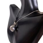 STERLING SILVER 925 ORB SHAPED PHOTO HOLDER CHARM AND CHAIN Photo 3