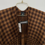 Steve Madden  Plaid Kimono Ruana Reversible Brown Multi One Size Fits All Photo 7