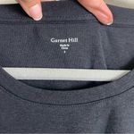 Garnet Hill Garnet‎ Hill Oversized Organic Cotton Relaxed Blouse Ruffle Slits Black Size S Photo 1