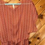 Miken red striped swim coverup dress Size L Photo 2