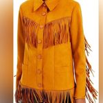 Danielle Bernstein NWT! Faux-Suede Fringe Jacket Photo 3