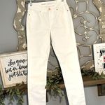 Old Navy  White Denim Jeans Curvy Profile Straight Mid Rise Photo 6