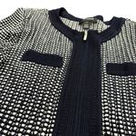 St. John  knit cardigan sweater navy and white Photo 5