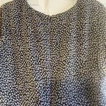 Lauren Ralph Lauren Blue & Brown Leaves Tie Front Back Zip Midi Dress 14 Photo 10