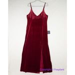 New! Lulus Red Velvet VNeck Sleeveless‎ Maxi Dress, XL Photo 1
